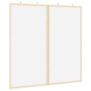 vidaXL Prane&scaron;imų lenta 80 x 80 x 1.4 cm Pu&scaron;ies masyvas Balta