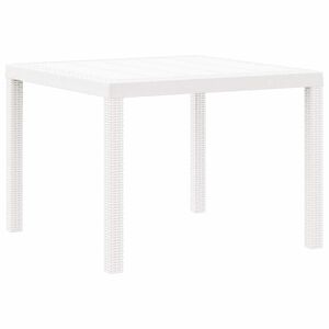 vidaXL Sodo stalas Balta 100 x 100 x 73 cm poliratanas