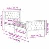 vidaXL Lovos rėmas Tamsiai pilka 80 x 200 cm Kietos pu&scaron;ies mediena