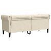 vidaXL Dvivietė chesterfield sofa, linas