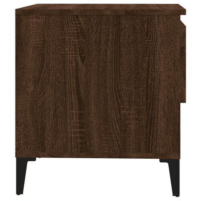 vidaXL Šoninis staliukas, rudas ąžuolo, 50x46x50cm, apdirbta mediena