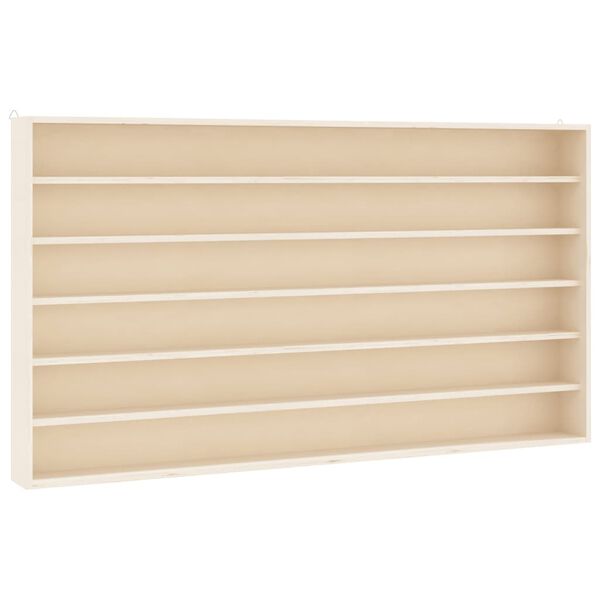 vidaXL medinis kolektoriaus vitrinas su 6 lentynomis, 100x9x55 cm