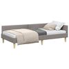 vidaXL Kampinė lovos konstrukcija Taupe 100 x 200 cm audinys