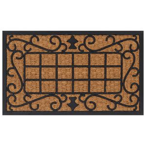vidaXL Durų kilimėlis, 45x75cm, guma ir kokoso pluoštas, stačiakampis