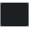 vidaXL Virtuvės sienelės, 2vnt., juodos, 70x60cm, grūdintas stiklas