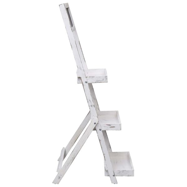 vidaXL Kreidinė lenta su stovu, baltos spalvos, 42x40x120cm, mediena