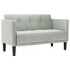 vidaXL Dvivietė sofa, &scaron;viesiai pilka, 111 cm, aksomas