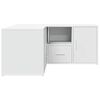 vidaXL Kampinė spintelė, baltos spalvos, 160x40x45cm, MDP