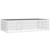 vidaXL Triu&scaron;ių narvas, 2 segmentai, 220x110x55cm, galvanizuota geležis