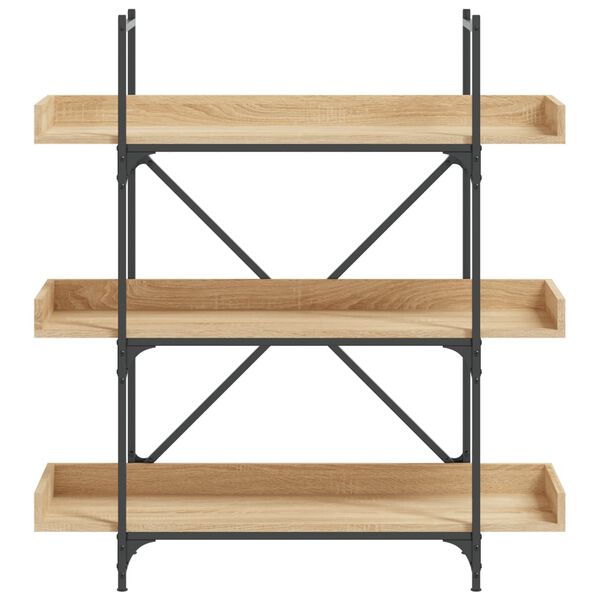 vidaXL Knygų spinta, 3 aukštų, ąžuolo, 100x33x108,5cm, mediena