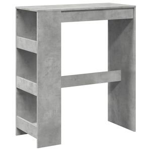 vidaXL Baro stalas su lentynomis, betono, 90x40x103,5cm, mediena