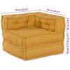 vidaXL Modulinė sofa 3 pcs Geltona audinys