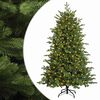 vidaXL Dirbtinė Sulankstoma Kalėdų Eglutė 120 cm 150 LED &Scaron;ilta balta