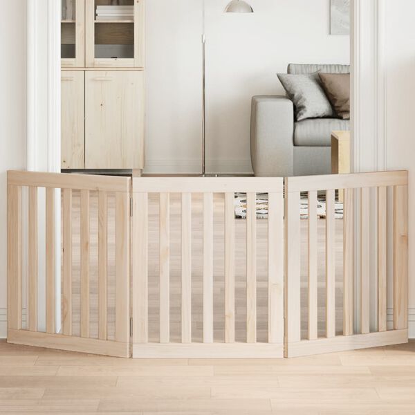 vidaXL Sulankstomi &scaron;unų varteliai, 3 dalys, 150 cm, tuopos mediena