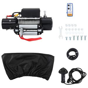 vidaXL Elektrinis winchas PVC Juoda