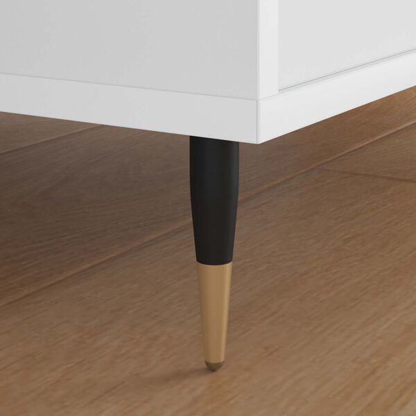 vidaXL Baldų kojelės 12 pcs Juodas ir auksinis &Oslash; 40 x 98 mm Geležis