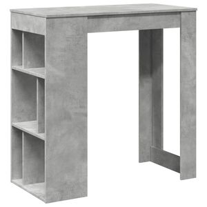 vidaXL Baro stalas su lentynomis, betono, 102x50x103,5cm, mediena