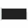 vidaXL I&scaron;traukiama &scaron;oninė pertvara, juodos spalvos, 140x300cm