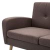 vidaXL Trivietė sofa, audinys, ruda