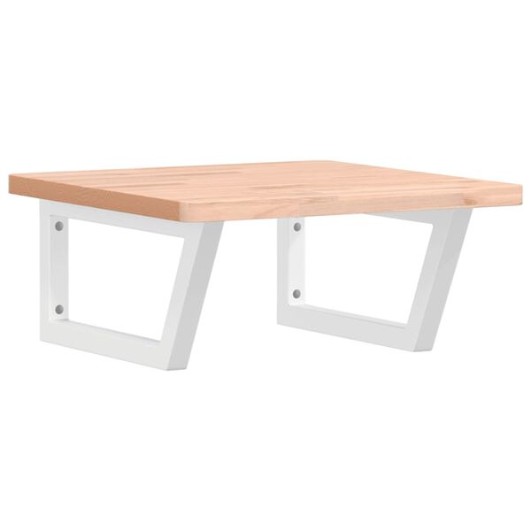 vidaXL Lentyna praustuvui, plienas ir bukmedžio medienos masyvas