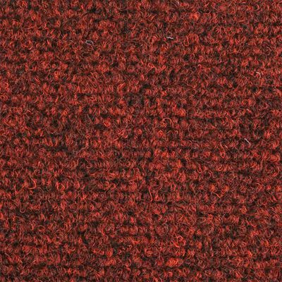 vidaXL Lipnūs laiptų kilimėliai, 15 vnt., 65 x 21 x 4 cm, raudoni