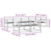 vidaXL Lauko sofos komplektas 7 pcs Natūrali Kietos akacijos mediena