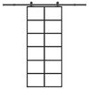 vidaXL Stumdomos durys su įrangos rinkiniu, 90x205cm, ESG ir aliuminis
