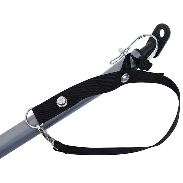 vidaXL Dviračio priekaba, pilkos ir oranžinės spalvos, 65kg