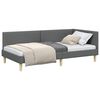 vidaXL Kampinė lovos konstrukcija Tamsiai pilka 90 cm x 200 cm