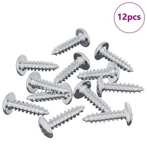 vidaXL Varžtas 12 pcs Sidabro M4 x 16 mm Plienas