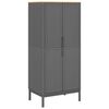 vidaXL Drabužių spinta FLORO, pilka, 77x53x171cm, pu&scaron;ies masyvas