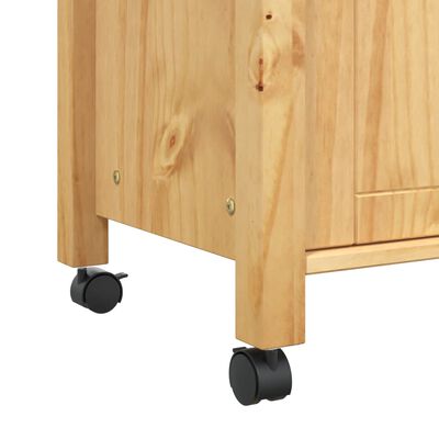 vidaXL Virtuvės vežimėlis MONZA, 84x40x90cm, pušies medienos masyvas