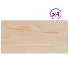 vidaXL Stalvir&scaron;iai, 4vnt., 90x45x1,7cm, pu&scaron;ies masyvas, stačiakampiai