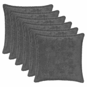 vidaXL Pagalvėlės užvalkalas 6 vnt. HOUTEN Tamsiai pilka 30 x 30 cm