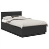 vidaXL Lovos rėmas su galvūgalio Juoda 135 x 190 cm Apdirbta mediena