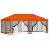 vidaXL Paviljonas su &scaron;oninėmis sienelėmis 6 x 3 m Oranžinė