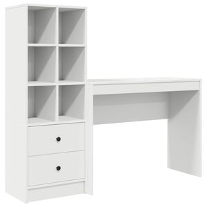 vidaXL Stalas Balta 145,5 x 40 x 127 cm 2 vnt.