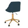 vidaXL Pasukamos valgomojo kėdės, 4vnt., mėlynos spalvos, aksomas