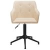 vidaXL Valgomojo kėdės, 6 vnt., kreminės spalvos, audinys, pasukamos