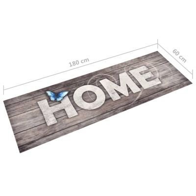 vidaXL Virtuvės kilimas, 60x180cm, plaunamas, su užrašu Home