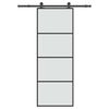 vidaXL Stumdomos durys su įrangos rinkiniu, 76x205cm, ESG ir aliuminis