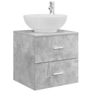 vidaXL Sieninis kriauklės spintelė Betono pilka 49,5 x 44,5 x 66,5 cm