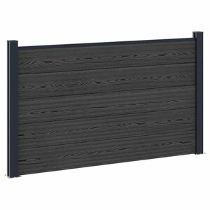 vidaXL Tvoros rinkinys 180 x 105 cm WPC ir aliuminis Juoda