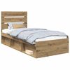 vidaXL Lovos rėmas Meistrų ąžuolas 75 x 190 cm Kietos pu&scaron;ies mediena