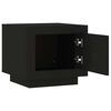 vidaXL Kavos staliukas, juodas, 51x50x45cm, apdirbta mediena