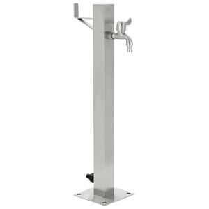 vidaXL Vandens kolonėlė sodui, 65cm, nerūdijantis plienas, kvadratinė