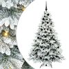 vidaXL Dirbtinė Kalėdų eglutė su 300 LED Balta 180 cm PE ir PVC