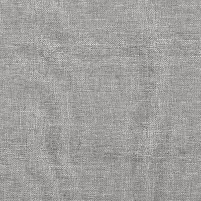 vidaXL Lovos rėmas, šviesiai pilkos spalvos, 200x200 cm, audinys