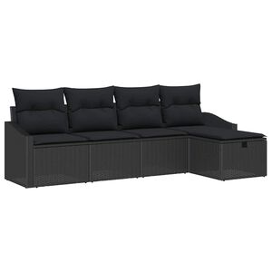 vidaXL Sofos komplektas su pagalve 6 pcs poliratanas