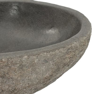 vidaXL Praustuvas, upės akmuo, ovalo forma, 29–38cm